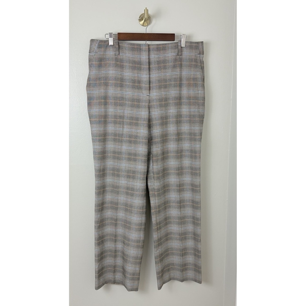 Talbots Southampton Straight Leg Dress Pants Size 16 Glen Plaid Fall Multi Work - Picture 3 of 14
